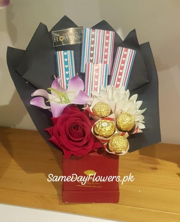 Chocolate and Flowers Gift Lahore - SameDayFlowers.pk