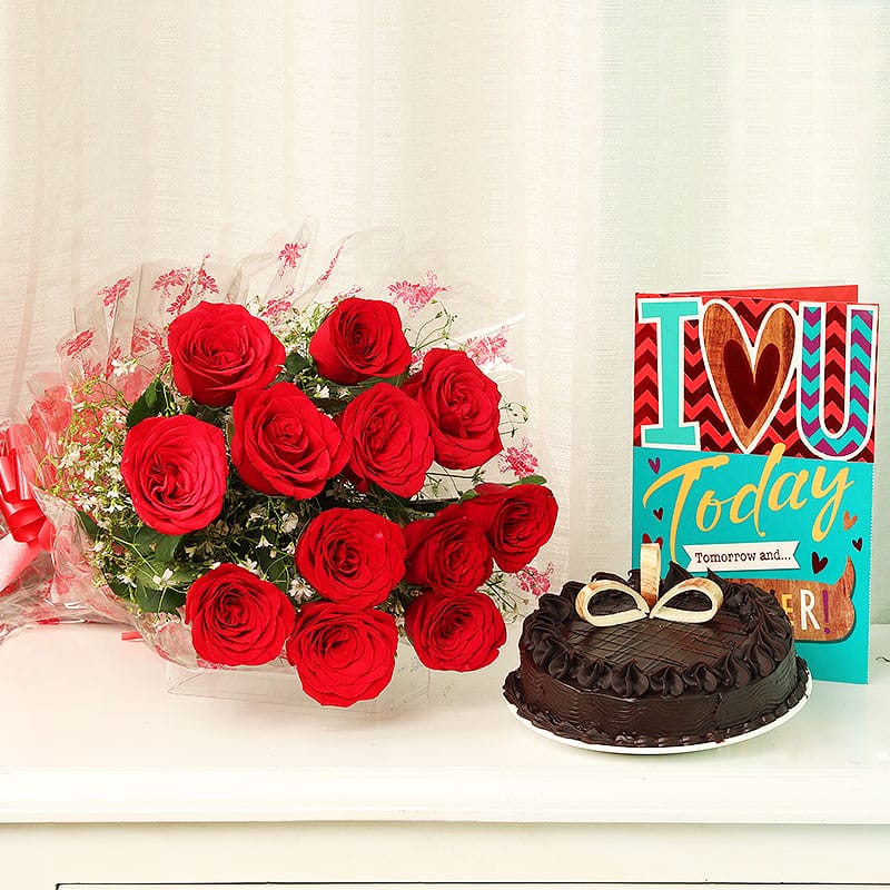 love-now-tomorrow-9971870fl-A Anniversary Flowers and Cake Gujrat - SameDayFlowers.pk