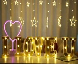 Order Now I Love U Light Up Letters - Same Day Flowers