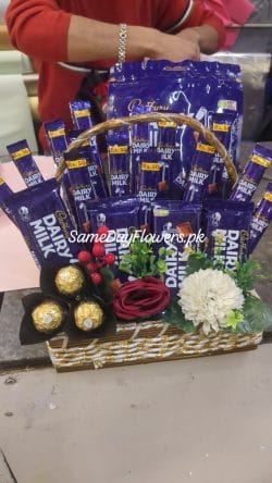 Chocolate and Flower Delivery Faisalabad - SameDayFlowers.pk
